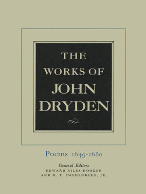 cover image of The Works of John Dryden, Volume I
